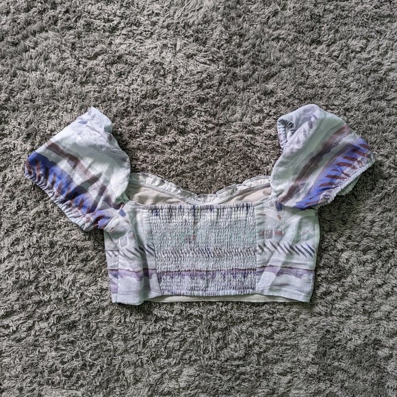 Aritzia Wilfred Wander Linen Puff-Sleeve Blouse Medium - Picture 3 of 12